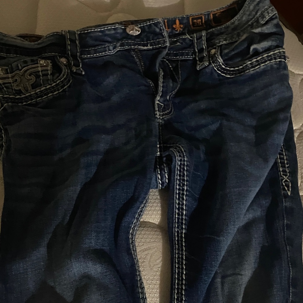 Rock Revival Dark Blue Relaxed Jeans